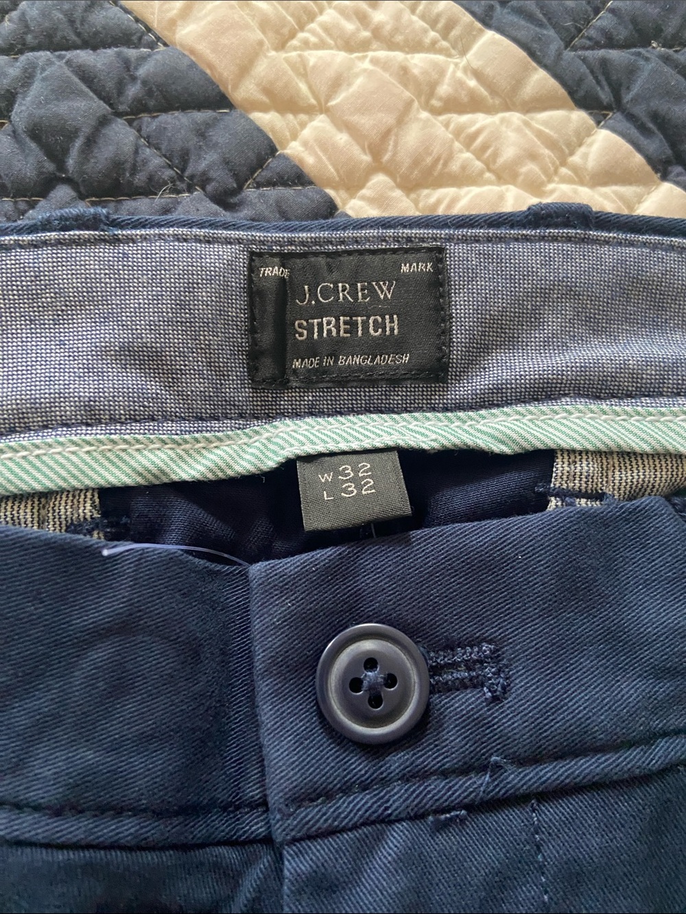 J. Crew Navy Stretch Chino Pants